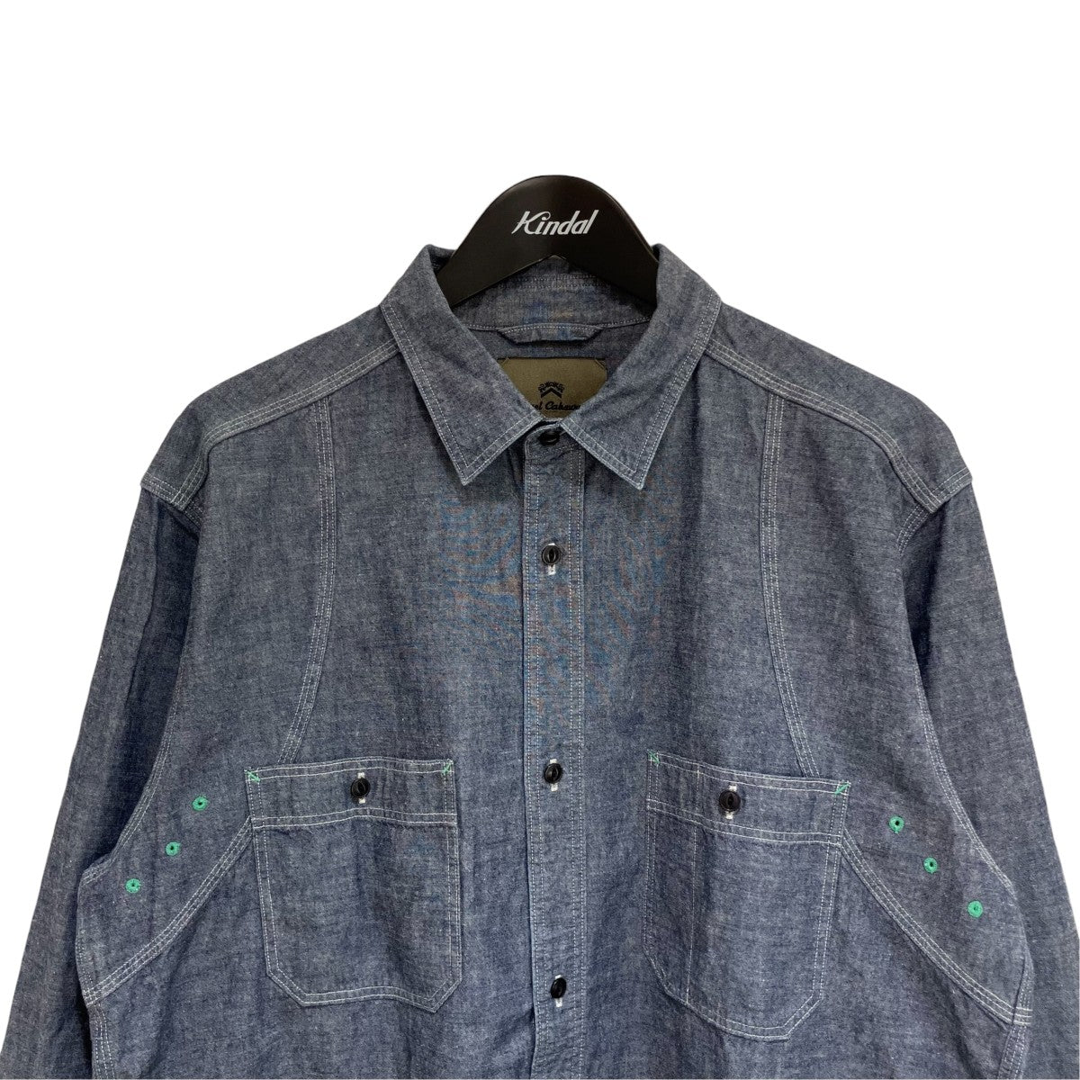 NIGEL CABOURN MEDICAL SHIRTシャンブレーシャツ8042-00-10050 古着・中古-3枚目のアイテム画像