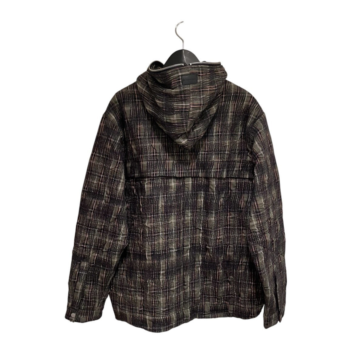 A．F ARTEFACT 25AWNEEDLE PUNCH PLAID FABRIC ZIPPERパーカー 古着・中古-2枚目のアイテム画像