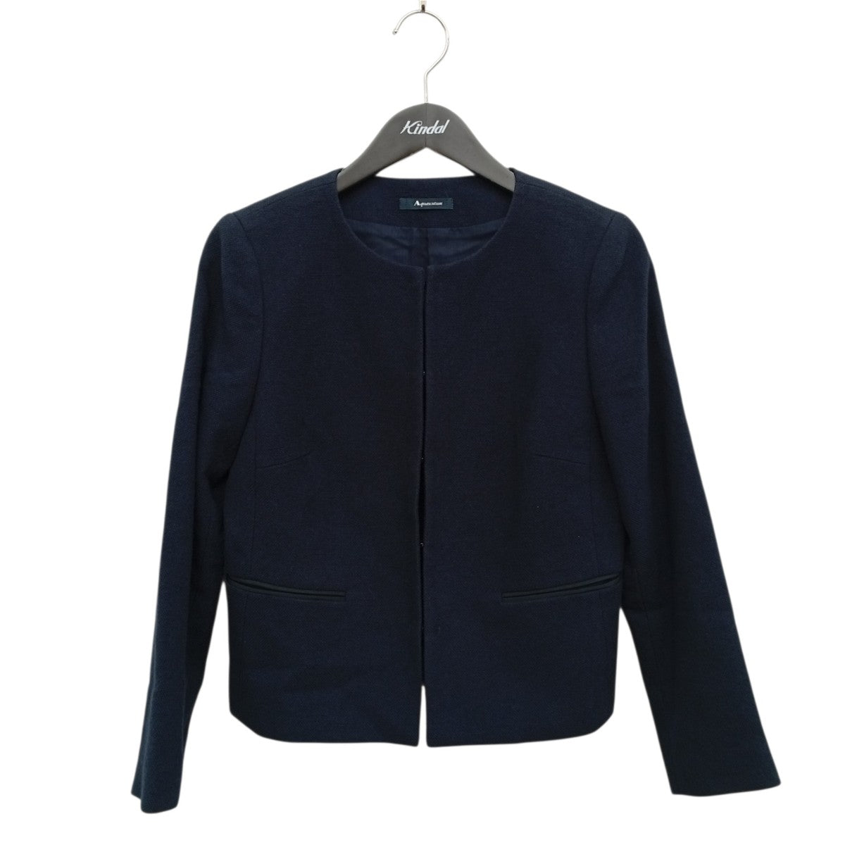 Aquascutum ノーカラージャケット5007204070-39 古着・中古-1枚目のアイテム画像