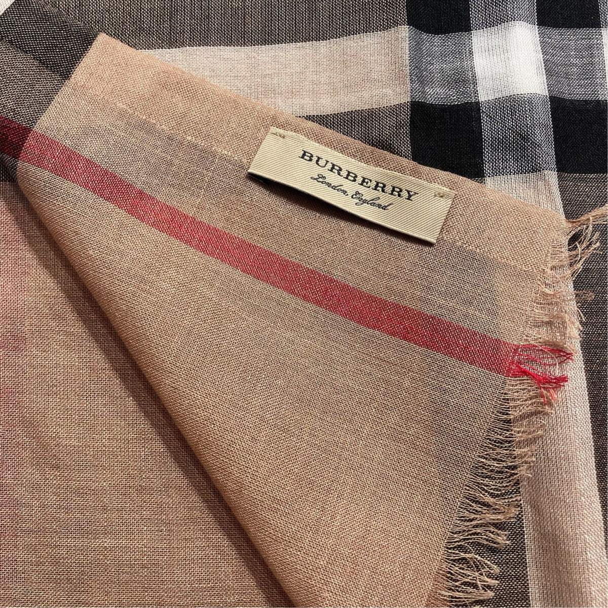 BURBERRY チェックストール3743232 古着・中古-5枚目のアイテム画像
