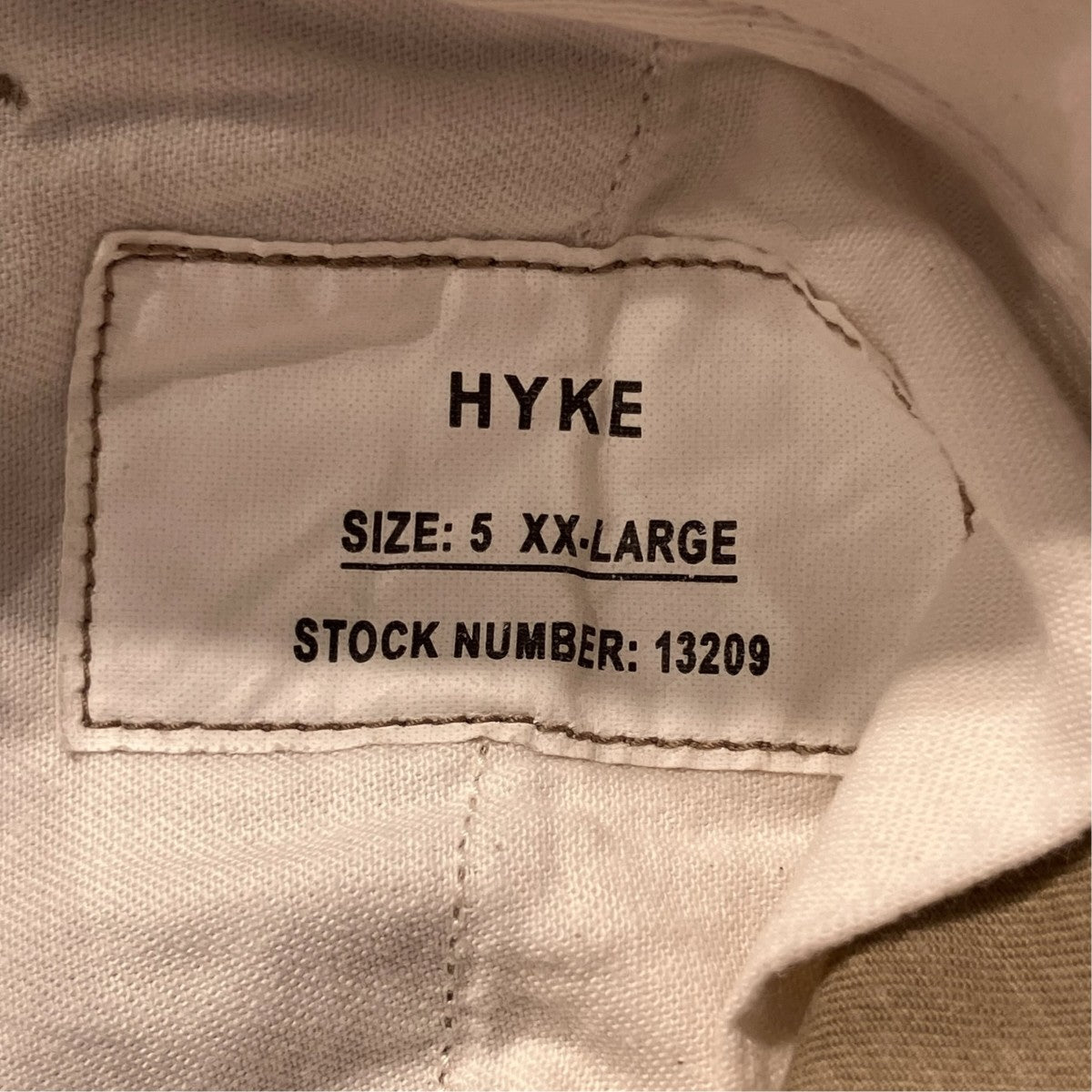 HYKE COTTON TWILL ARMY CHINOSチノパン212-13209 古着・中古-8枚目のアイテム画像