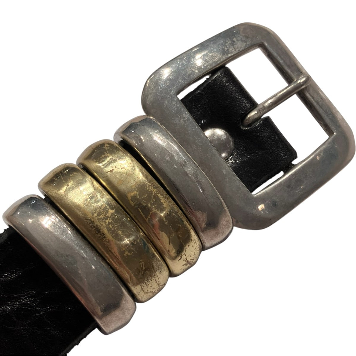 MASTER＆CO． Amanojak別注 brass 4 loop-square buckle beltレザーベルト 古着・中古-5枚目のアイテム画像