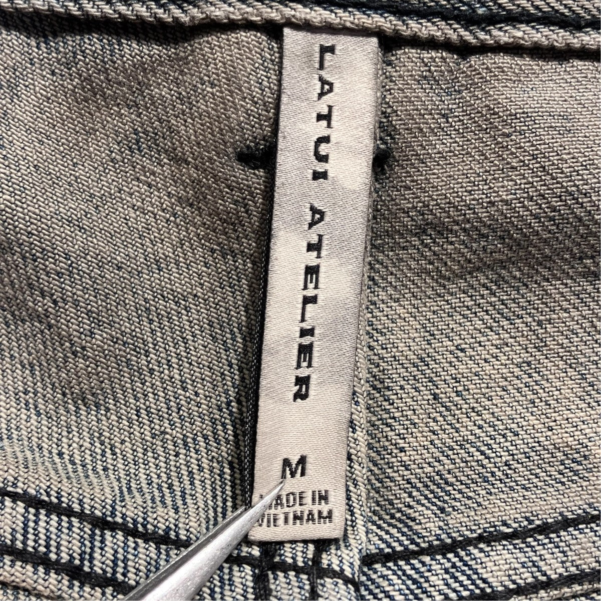 LATUI ATELIER ダメージ加工バギーデニムパンツ 古着・中古-8枚目のアイテム画像