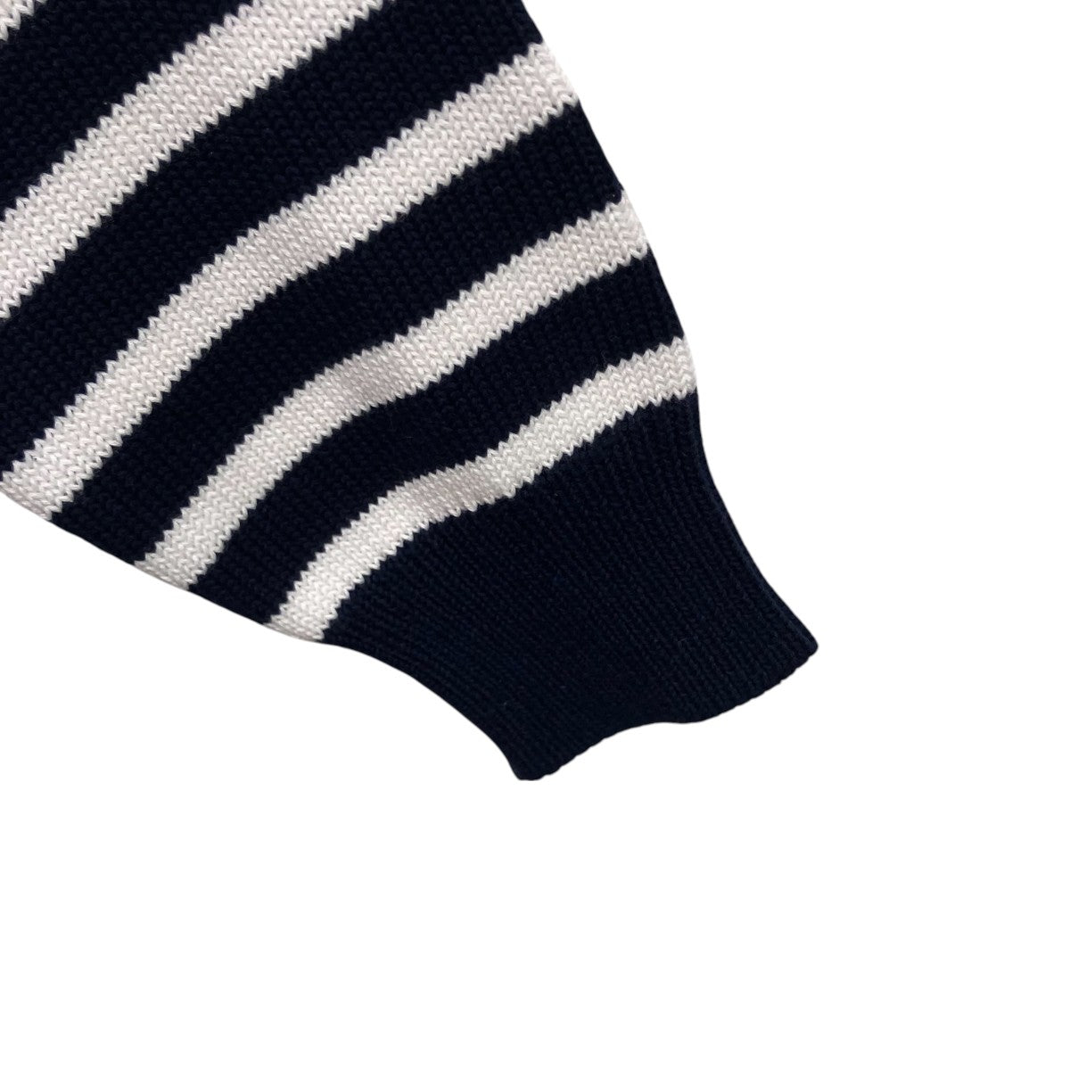 Solid Cotton Knit Pulloverボーダーニット