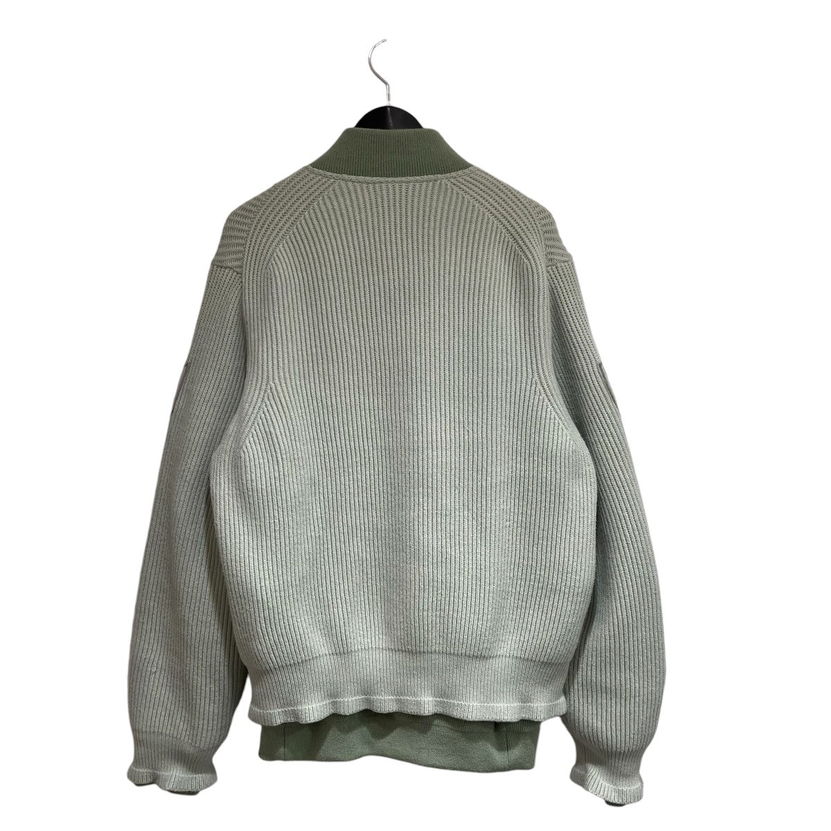 sacai × Mark Gonzales Multi Patch Nylon Twill Knitカーディガンジャケット24-03549M 古着・中古-2枚目のアイテム画像