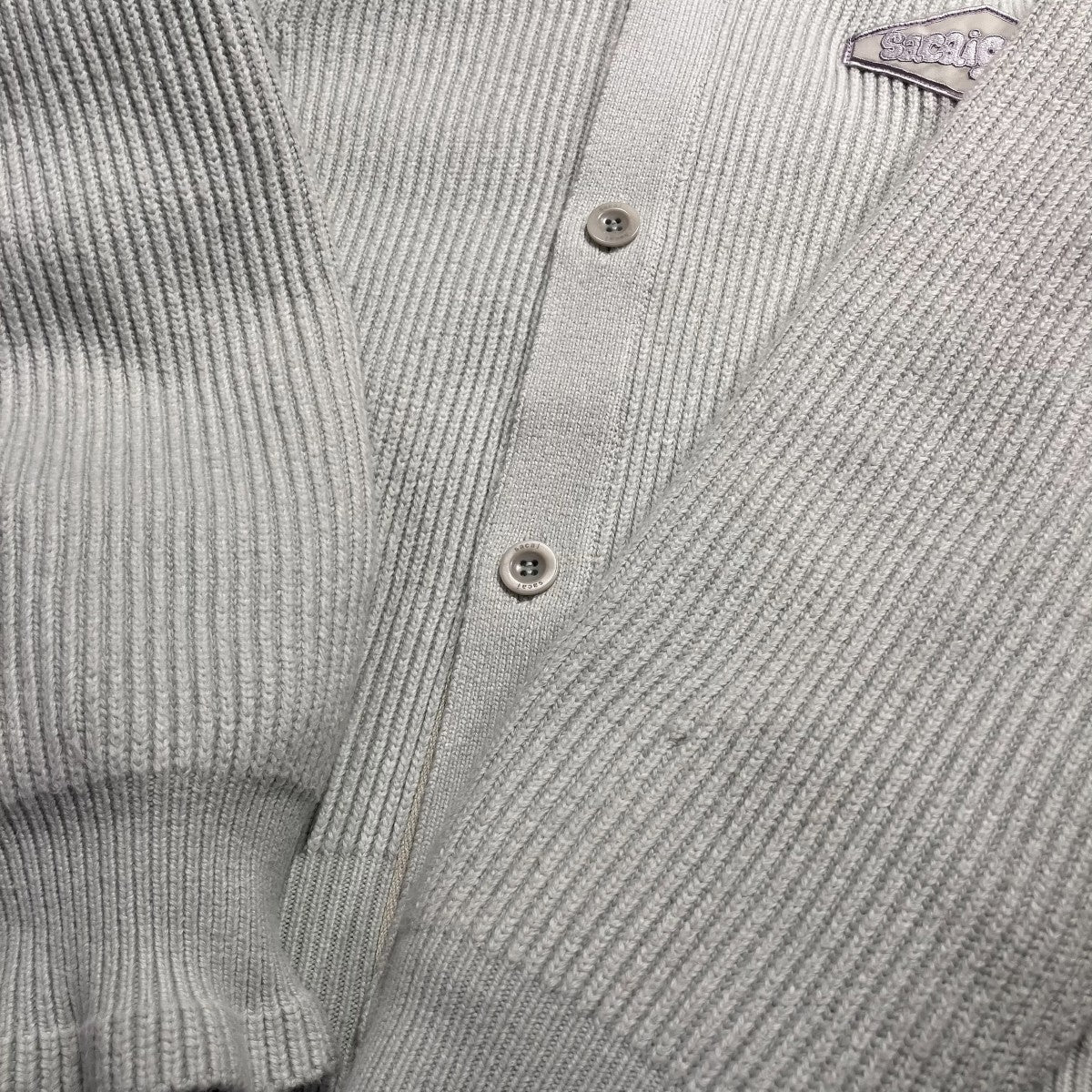 sacai × Mark Gonzales Multi Patch Nylon Twill Knitカーディガンジャケット24-03549M 古着・中古-5枚目のアイテム画像