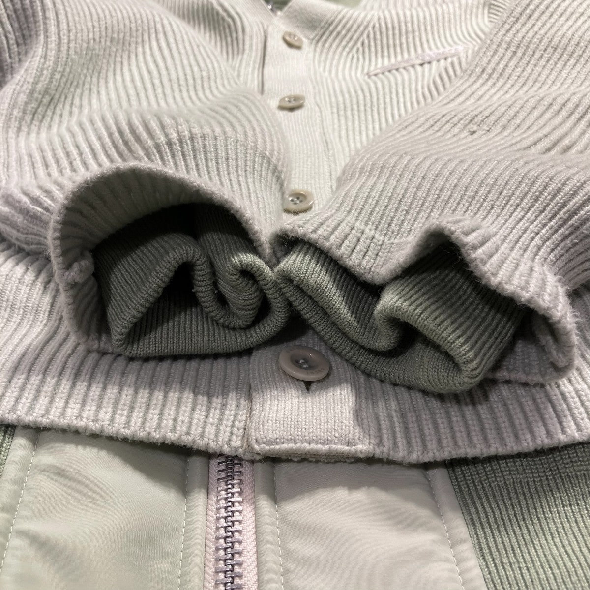 sacai × Mark Gonzales Multi Patch Nylon Twill Knitカーディガンジャケット24-03549M 古着・中古-8枚目のアイテム画像