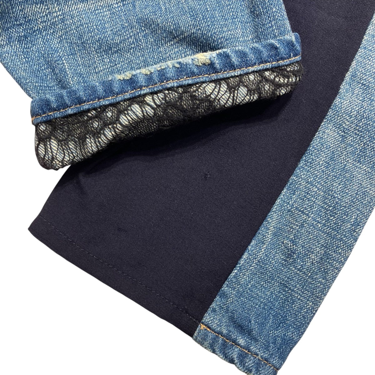 JUNYA WATANABE CDG ラメポケットウール切替デニムパンツXP-P011 古着・中古-7枚目のアイテム画像