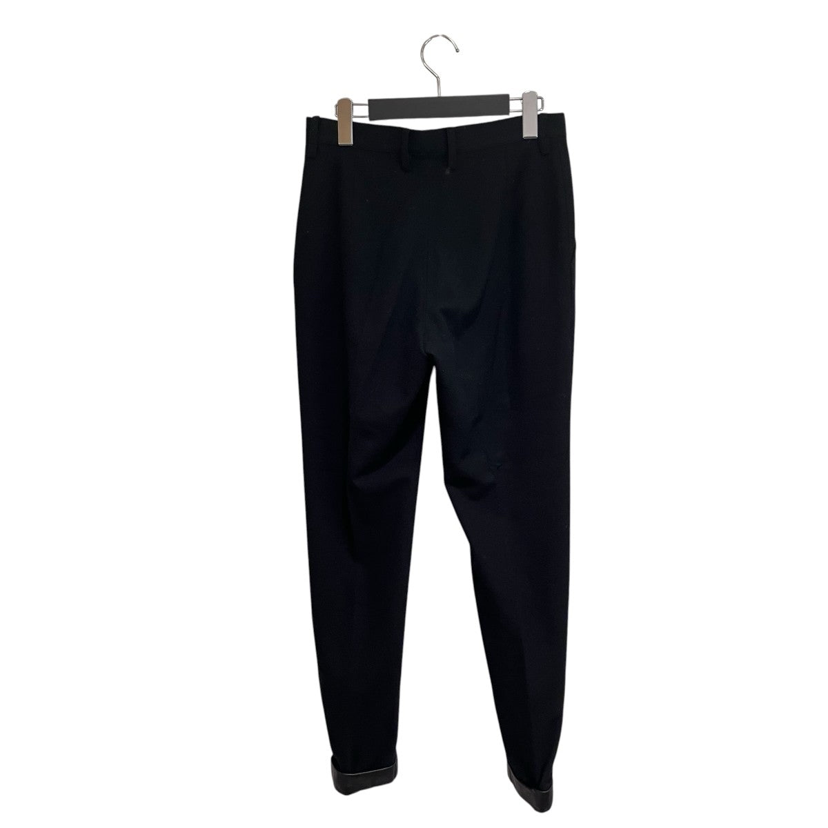YOHJI YAMAMOTO 裾レザー切替ウールロングパンツFX-P21-109 古着・中古-2枚目のアイテム画像
