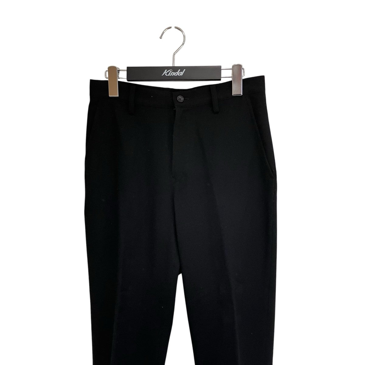 YOHJI YAMAMOTO 裾レザー切替ウールロングパンツFX-P21-109 古着・中古-3枚目のアイテム画像