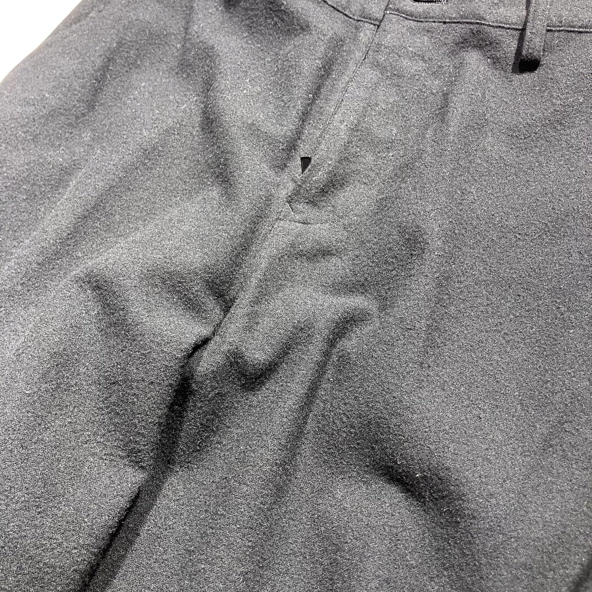 YOHJI YAMAMOTO 裾レザー切替ウールロングパンツFX-P21-109 古着・中古-8枚目のアイテム画像
