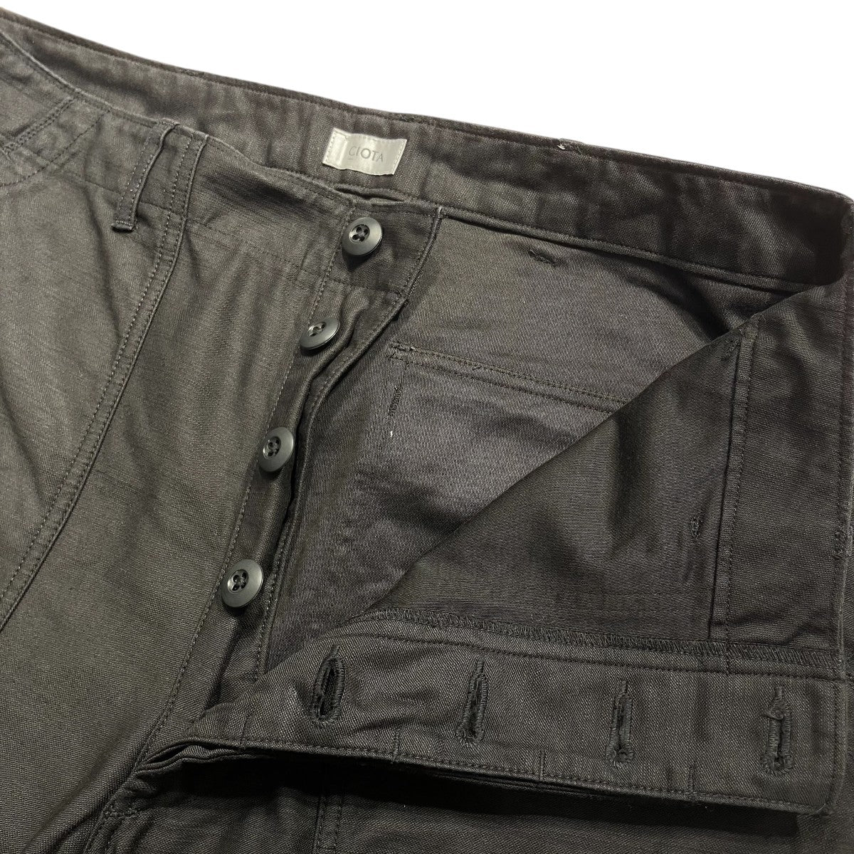 CIOTA Back Satin Baker Wide StraightパンツPTLM-152 古着・中古-5枚目のアイテム画像