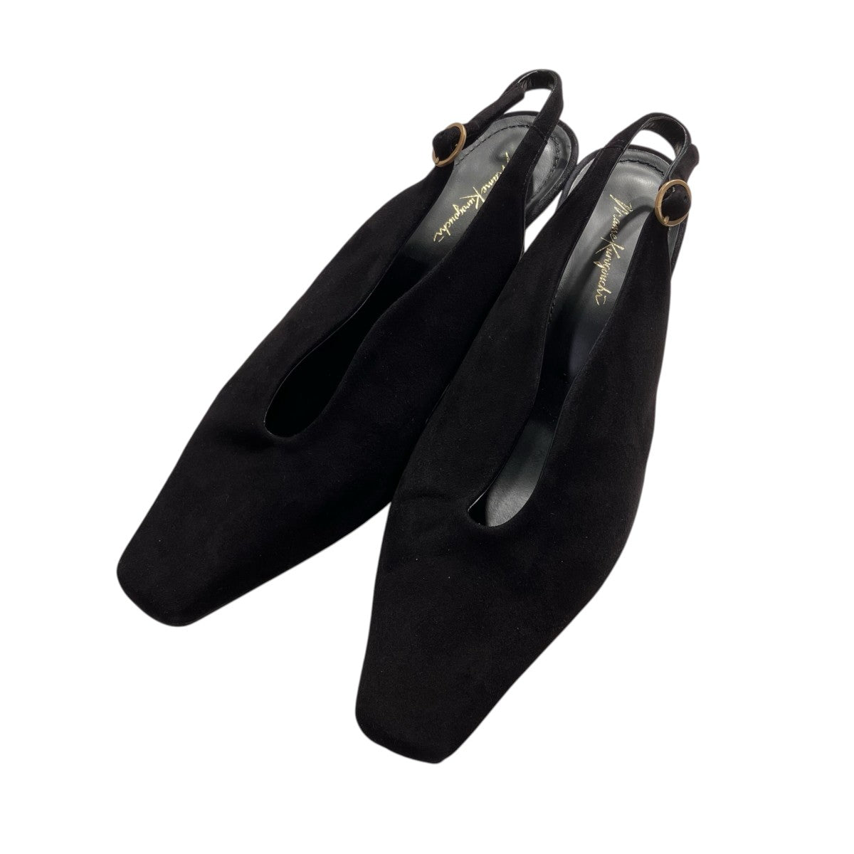 mame kurogouchi Curved Line Sling Back Suede HeelsパンプスMM-AC302 古着・中古-1枚目のアイテム画像