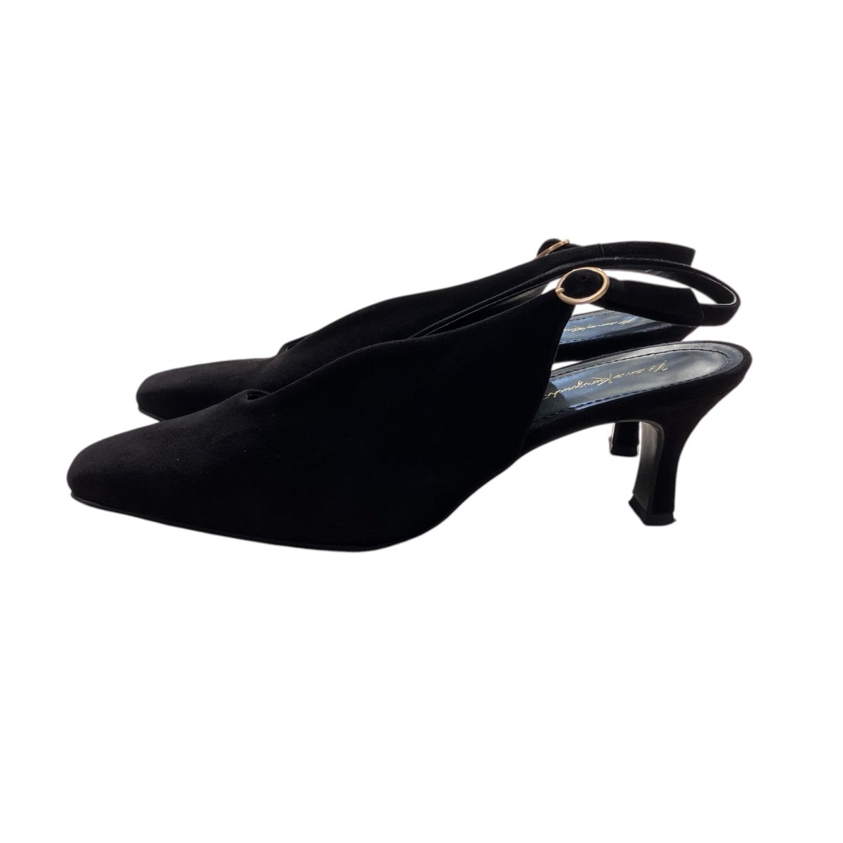 mame kurogouchi Curved Line Sling Back Suede HeelsパンプスMM-AC302 古着・中古-3枚目のアイテム画像