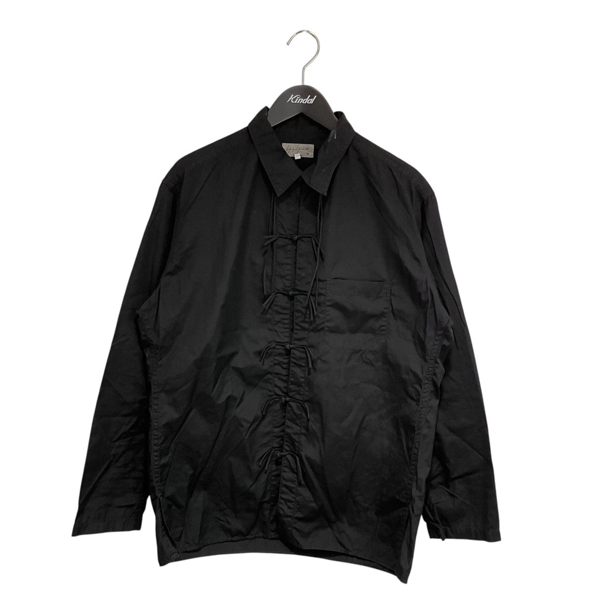 YOHJI YAMAMOTO China Button Open Collar長袖シャツHK-B04-001 古着・中古-1枚目のアイテム画像