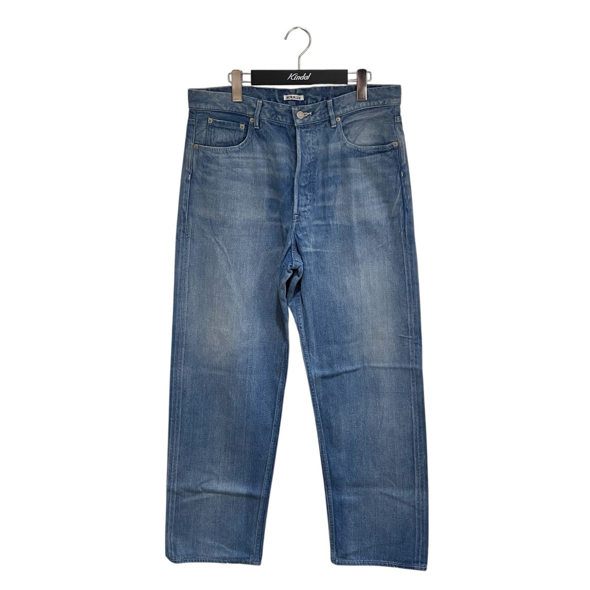 AURALEE 25AWSELVEDGE FADED LIGHT DENIM WIDEパンツA25SP03DE 古着・中古-1枚目のアイテム画像
