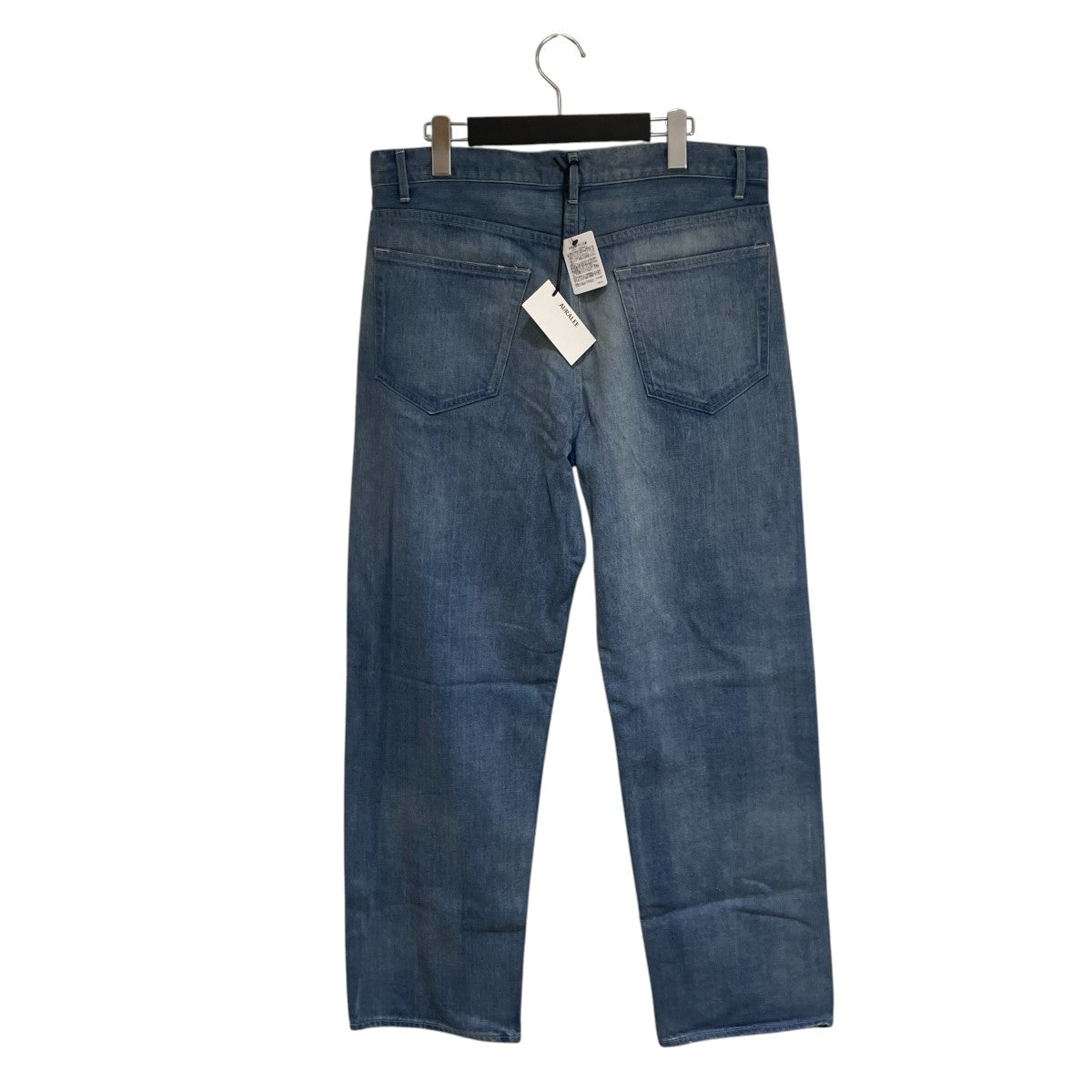 AURALEE 25AWSELVEDGE FADED LIGHT DENIM WIDEパンツA25SP03DE 古着・中古-2枚目のアイテム画像