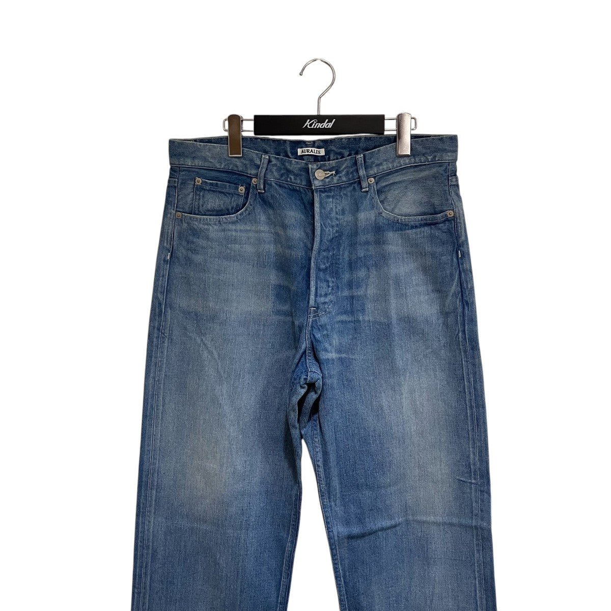AURALEE 25AWSELVEDGE FADED LIGHT DENIM WIDEパンツA25SP03DE 古着・中古-3枚目のアイテム画像