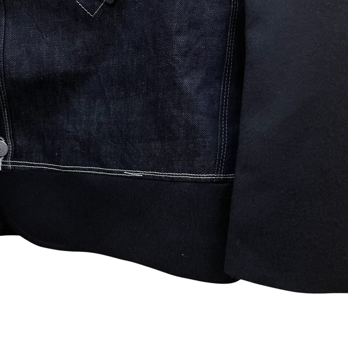 24AW JUNYA WATANABE Levi's ブラックワイドレッグデニム 定価66000円 JUNYA WATANABE MAN Levi's 24AW W-NAME WOOL PANT