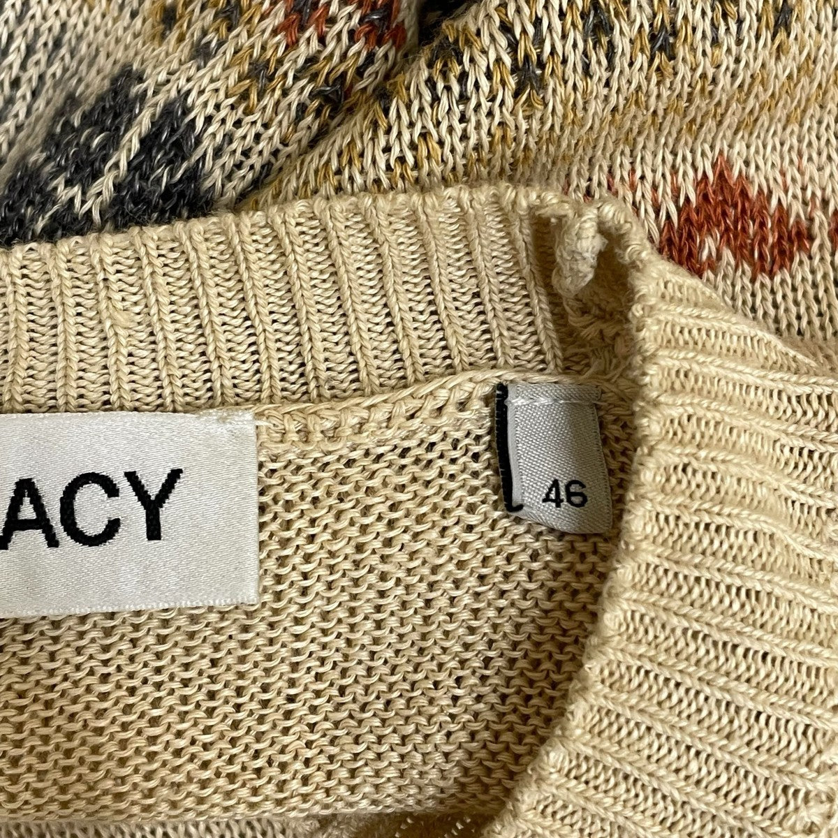 OUR LEGACY BASE ROUNDNECKリネンニットセーターM2243BS 古着・中古-7枚目のアイテム画像