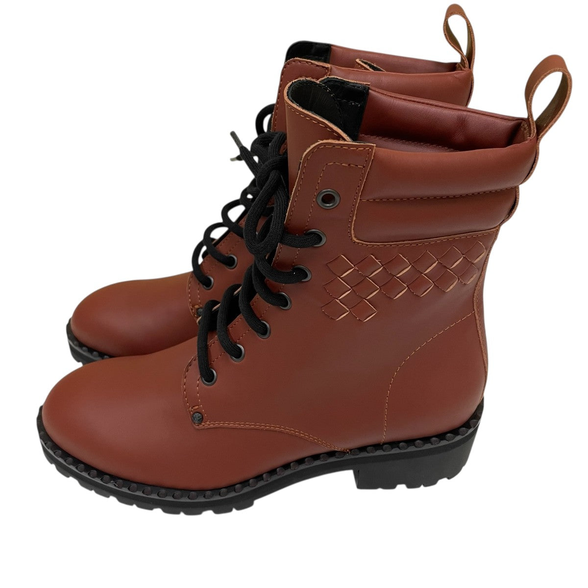 BOTTEGA VENETA ブーツ 箱付き レザー ウエッジソール ブラウン BOTTEGA VENETA(ボッテガヴェネタ) Ranger Bootsトレッキング