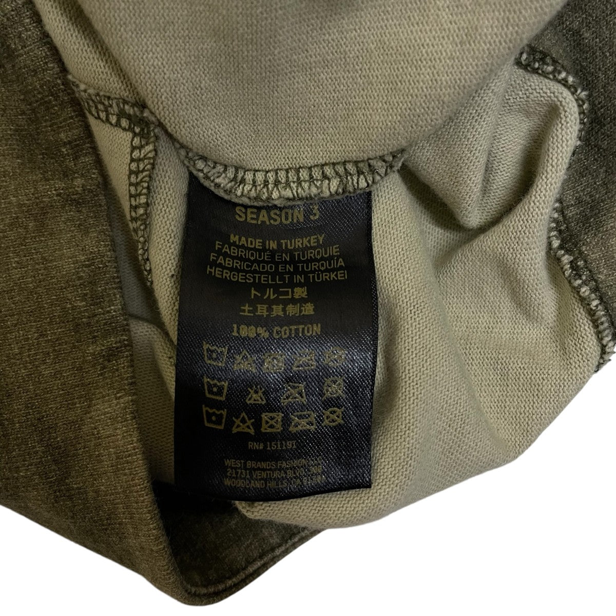 YEEZY モックネックロンTカニエウエストロングスリーブTシャツ151191 古着・中古-5枚目のアイテム画像