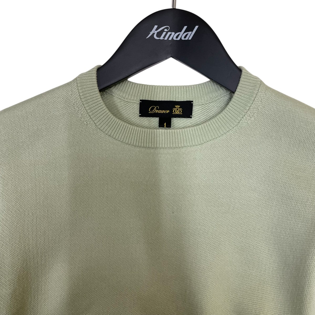 Drawer(ドゥロワー) インレイ編みクルーネックニット6513-199-0973  