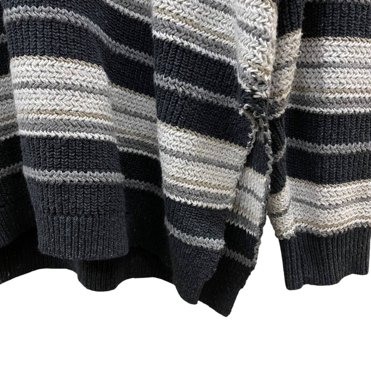 CLANE MULTI BORDER KNIT POLO TOPボーダーニットポロ16106-2052 古着・中古-4枚目のアイテム画像