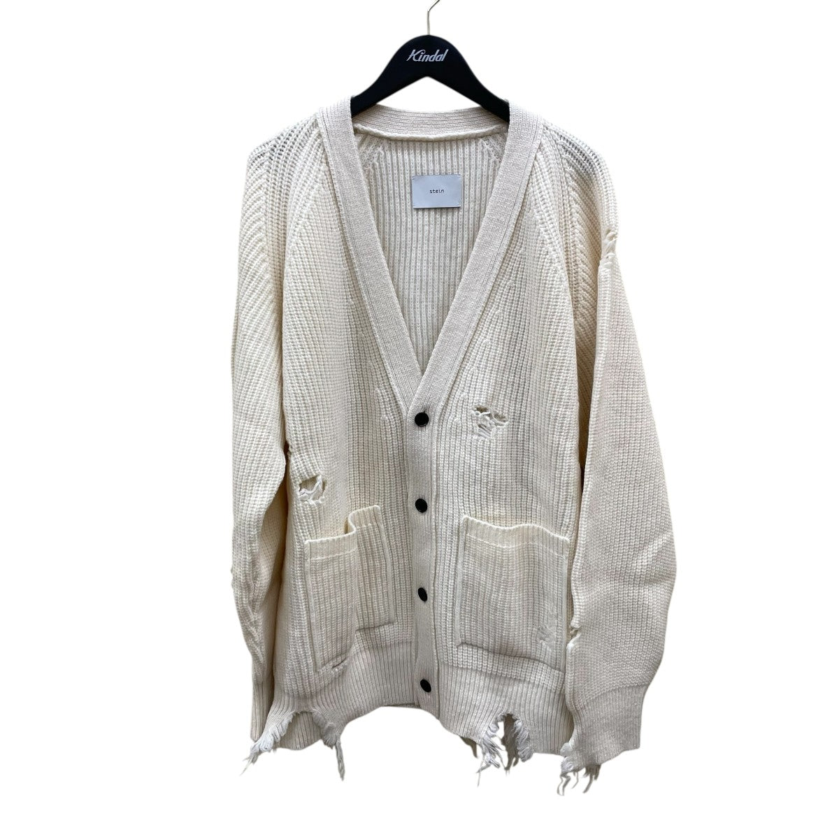 stein(シュタイン) MILLED DAMAGE KNIT CARDIGANダメージ加工 ニット