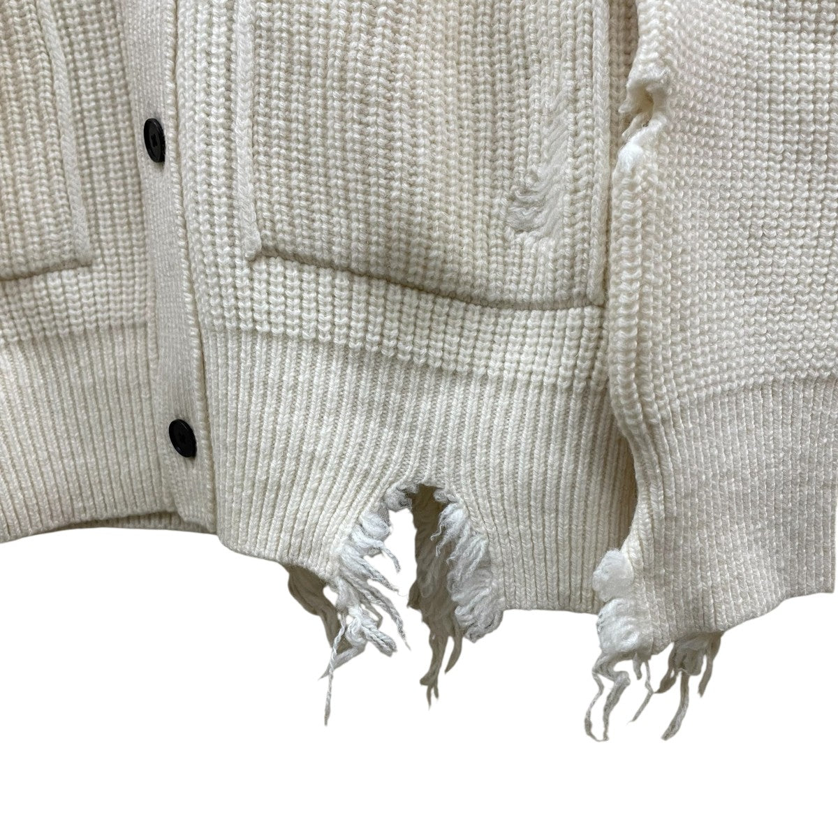 MILLED DAMAGE KNIT CARDIGANダメージ加工 ニットカーディガンST.846
