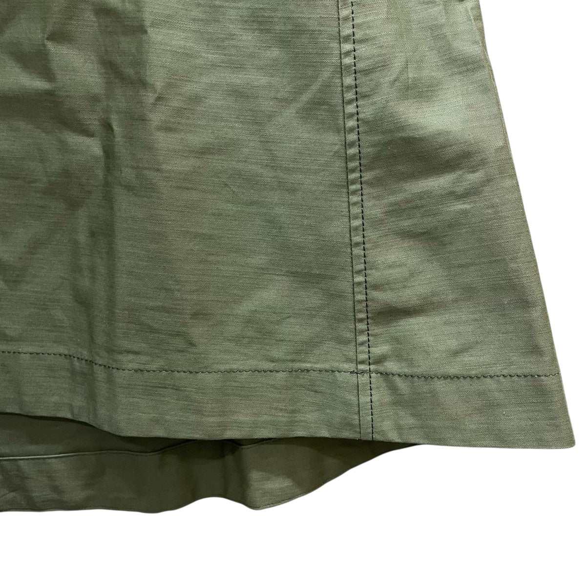Mame Kurogouchi(マメ) Military Cotton Deep Neck Dress
