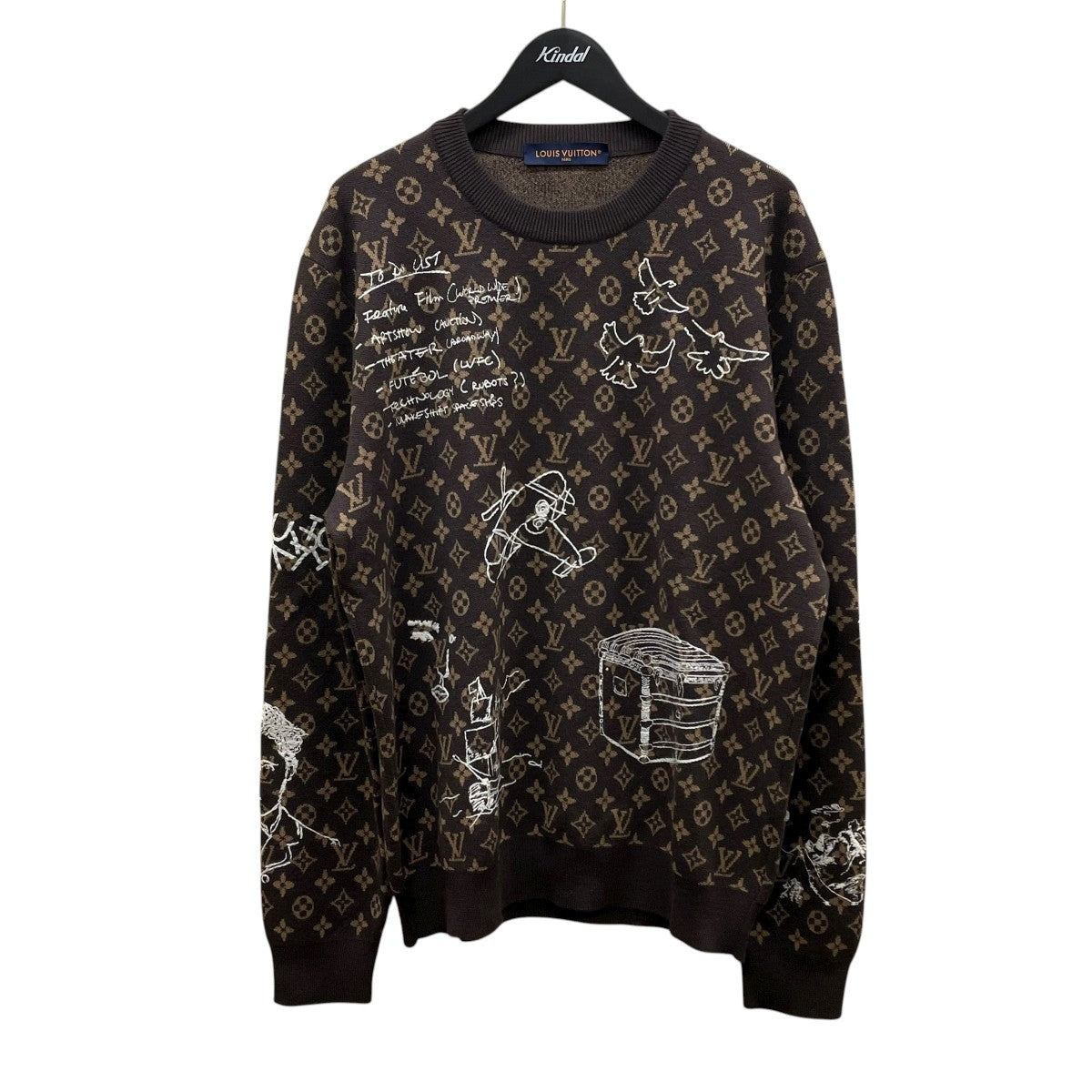 LOUIS VUITTON 23AWモノグラムエンブロイダードニットRM232 ZLL HPN95W 古着・中古-1枚目のアイテム画像