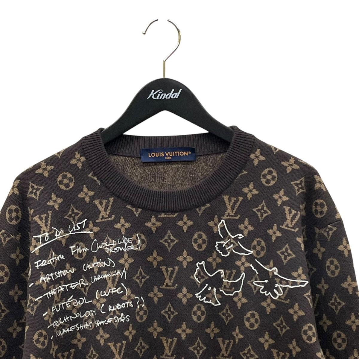 LOUIS VUITTON 23AWモノグラムエンブロイダードニットRM232 ZLL HPN95W 古着・中古-3枚目のアイテム画像