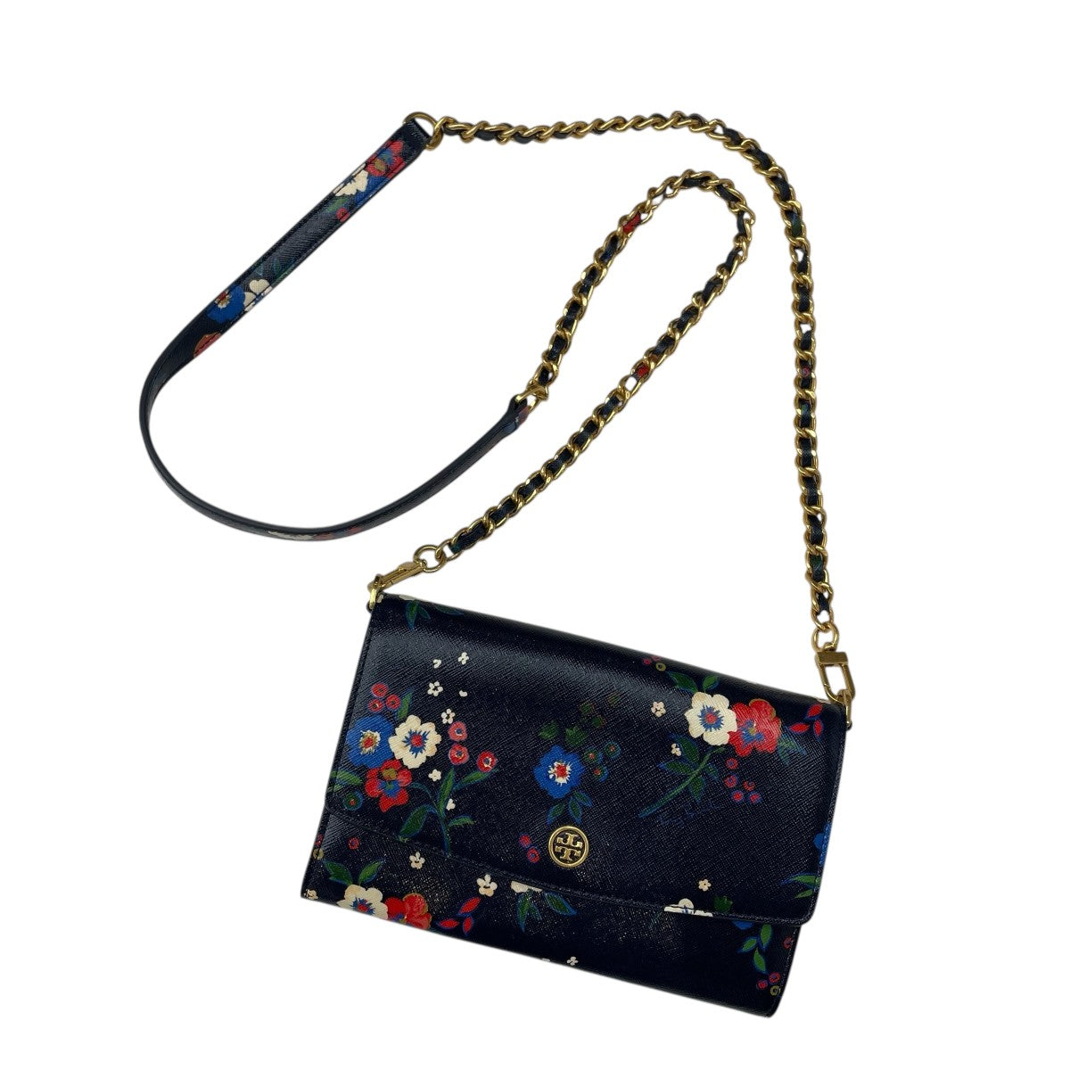 TORY BURCH トリーバーチ パイソン型押し ボーダー チェーン