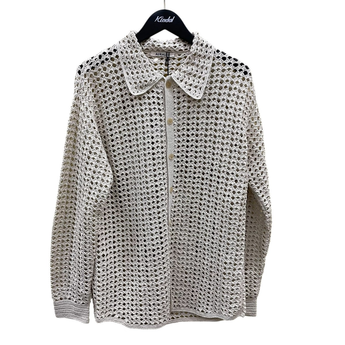 AURALEE(オーラリー) 22SSHAND CROCHET COTTON KNIT SHIRTS長袖