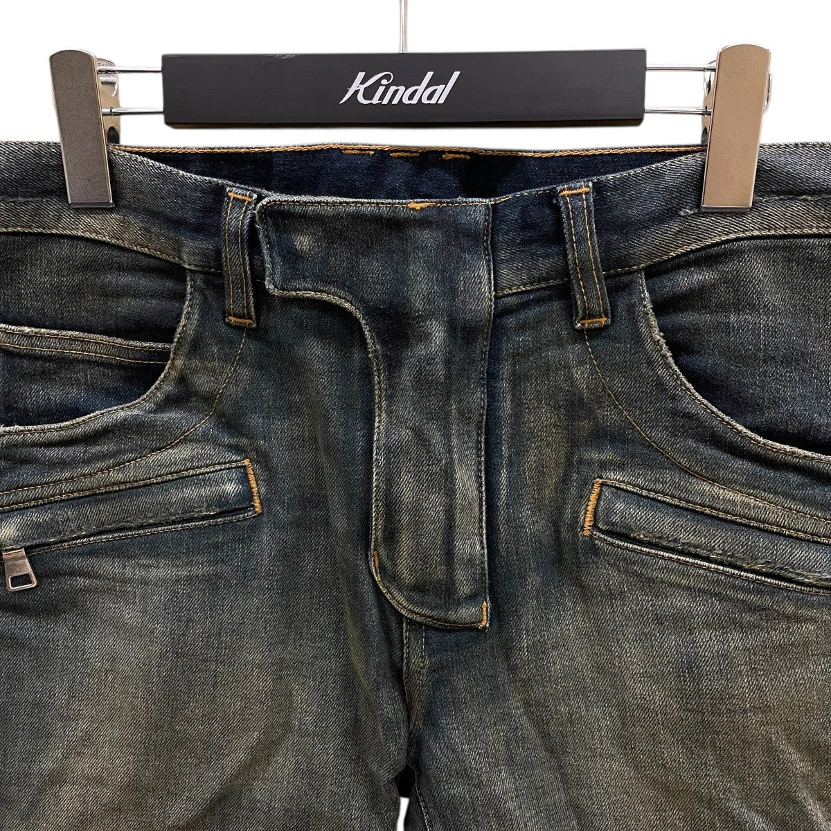 BALMAIN(バルマン) 蛇腹バイカーデニムパンツデニムパンツ
