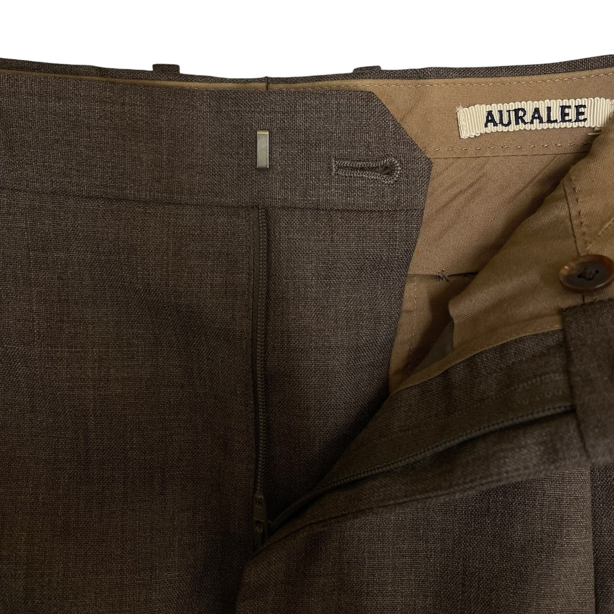 AURALEE ワイドストレートスラックス ブラウン サイズ3 AURALEE ワイドストレートスラックス ブラウン サイズ3