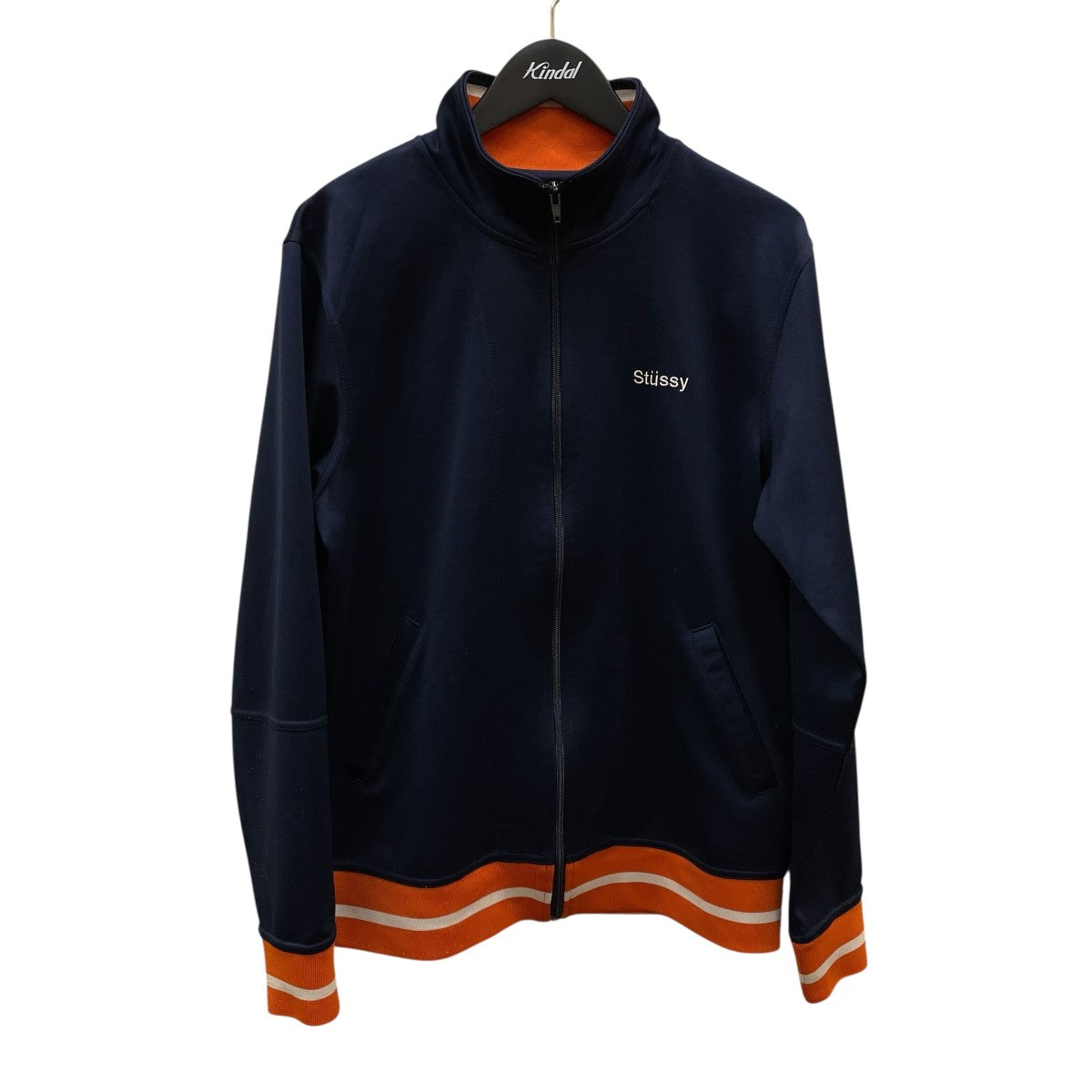 stussy ステューシー　トラックジャケット　ワッペン刺繍　ネイビー　Lサイズ 低 価格 通販ファッション - stussy ステューシー トラック