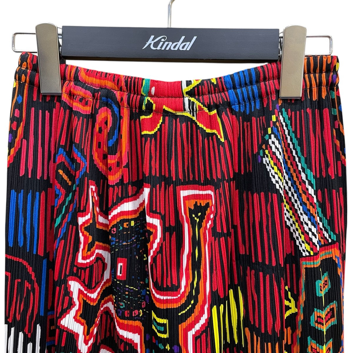 PLEATS PLEASE ! カラフルパンツ サイズ3 プリーツプリーズPLEATS PLEASE ブロックプリントプリーツパンツ