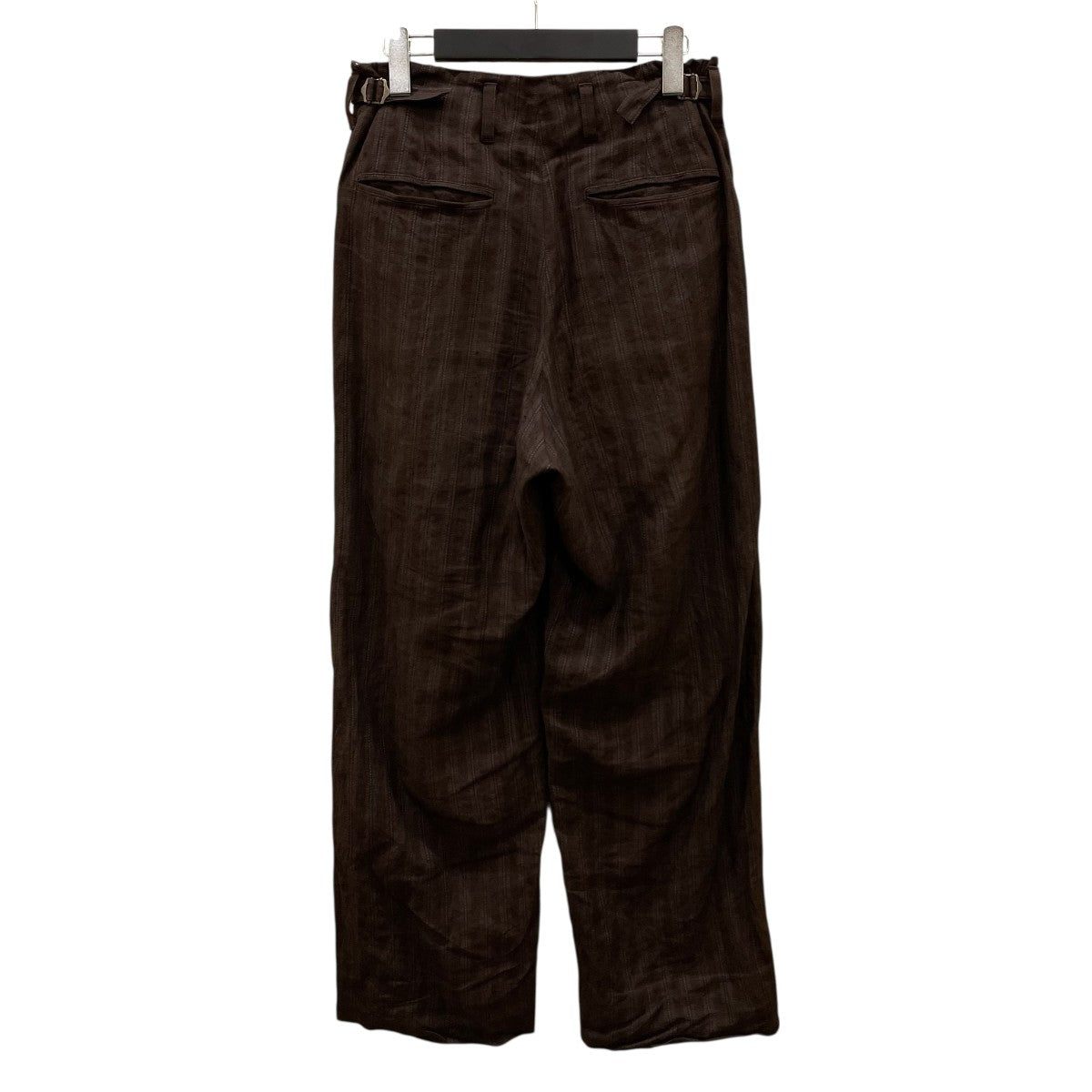 calmlence(カームレンス) Triple Pleated Wide Dobby Stripeリネン