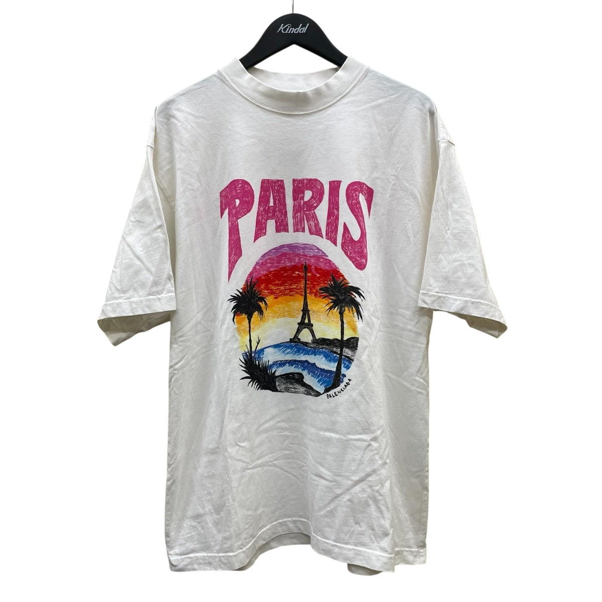 BALENCIAGA 24SSパリトロピカルプリントTシャツ半袖カットソー764235 TPVL9 古着・中古-1枚目のアイテム画像