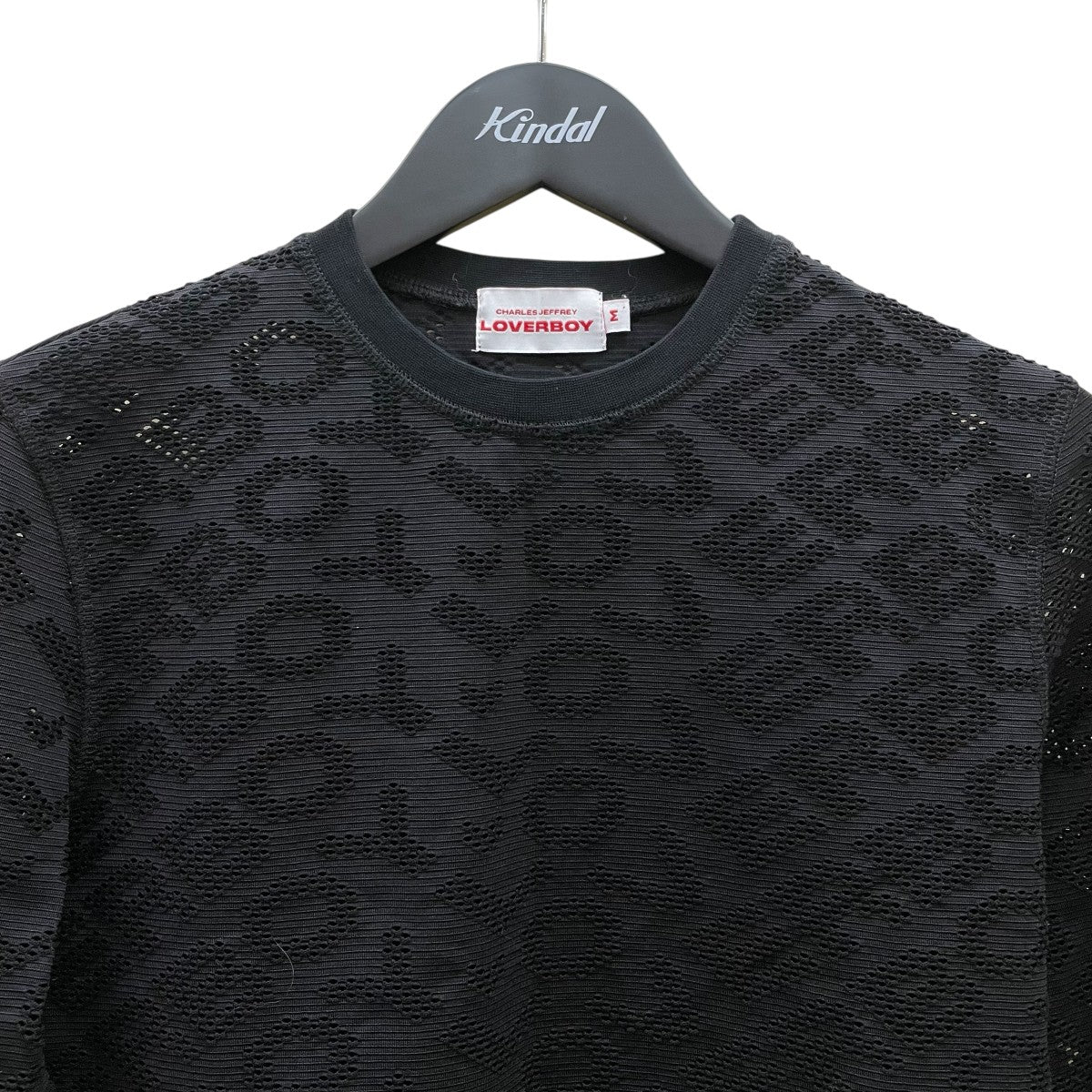 【値下げ】CHARLES JEFFEREY LOVERBOY モノグラムカットソー ブラック サイズ：S (渋谷神南店) Charles Jeffrey Loverboy Label Cotton T-shirt | Black | FARFETCH