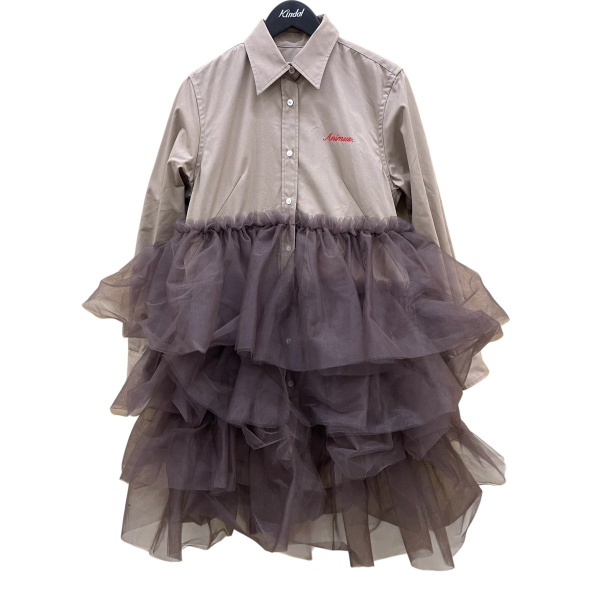 24SSチュールボリュームスカートシャツワンピースドレスAn24ss 07