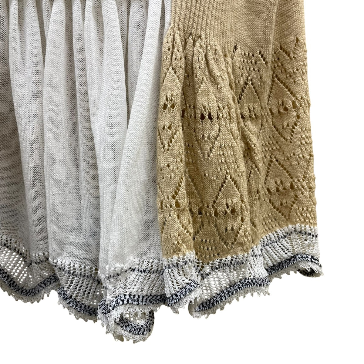 マメクロゴウチ mame kurogouchi ノースリーブカットソー MM21SS-KN025 ベージュ サイズ：L mame kurogouchi(マメクロゴウチ) ノースリーブカットソーMM21SS