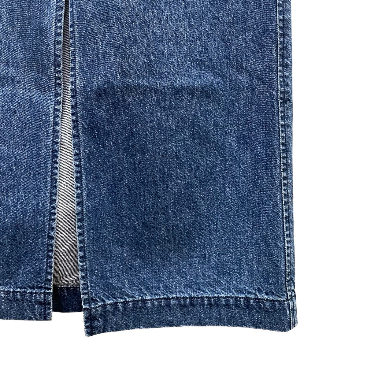 D&G 切替 デニムスカート シースルー 26/40 インディゴ 黒 mame kurogouchi(マメクロゴウチ) Embroidered Denim Skirt