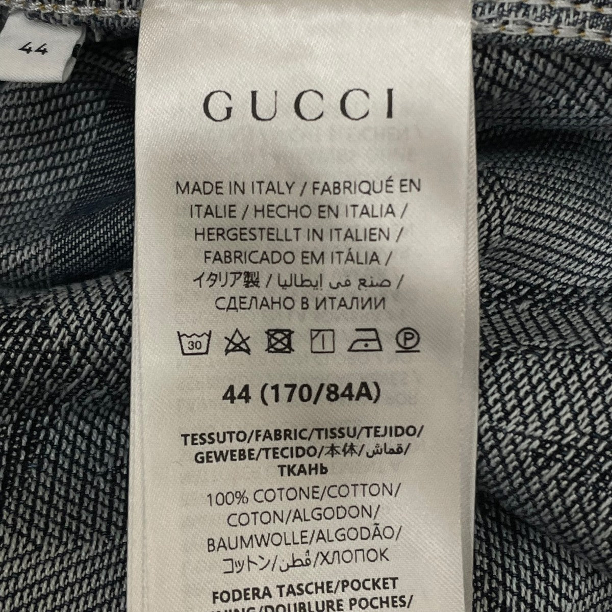 GUCCI グッチ　イタリア製　ブラック　デニムシャツジャケット サイズ 38 org.jpg