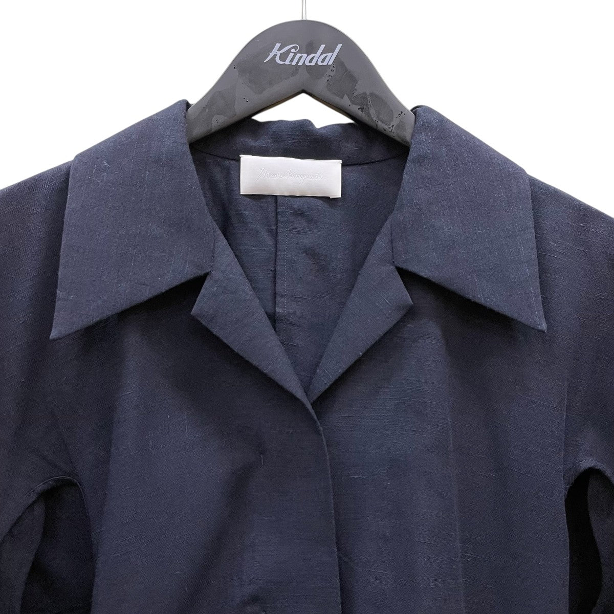 mame kurogouchi(マメクロゴウチ) 22SSViscose Hemp Round Shirt長袖