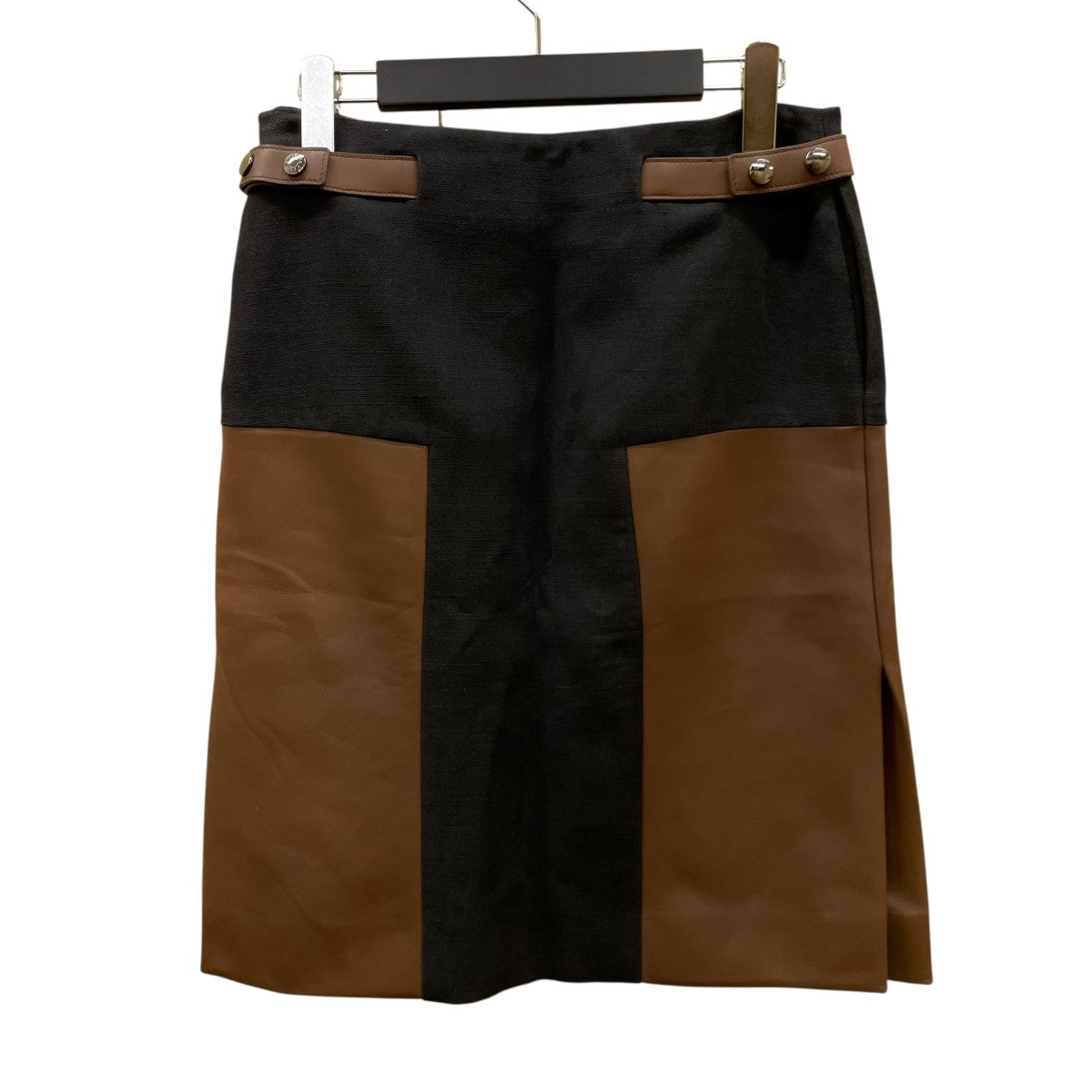 HERMES(エルメス) ゴルチエ期 ラムスキンスカート ブラック