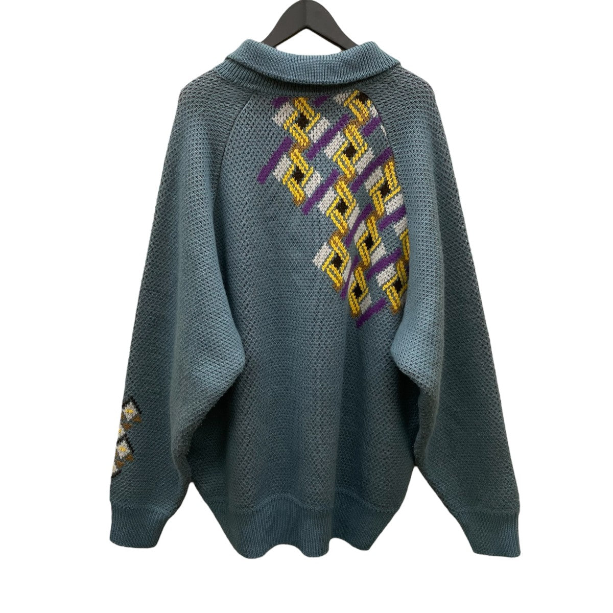 トップス Kolor 23aw 23WCM-N08304-C Knit KOLOR(カラー) ジャガード柄ジップニットセーター23WCM N08304 23WCM