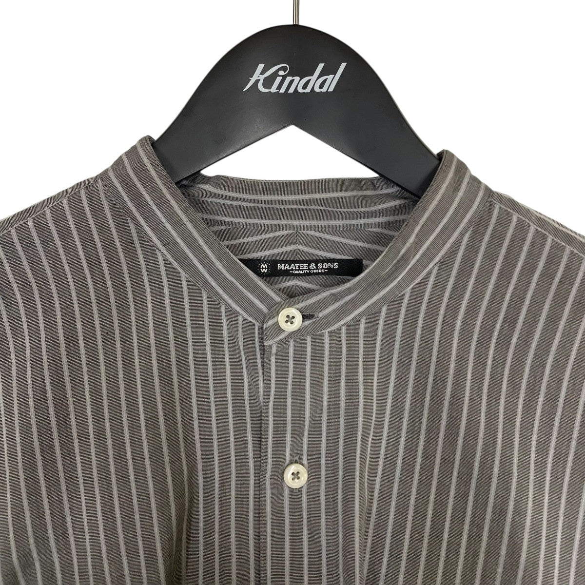 maatee&sons h wool バンドカラーシャツ マーティアンドサンズ MAATEE＆SONS(マーティーアンドサンズ) 25SSMusterWerk別注 Ex